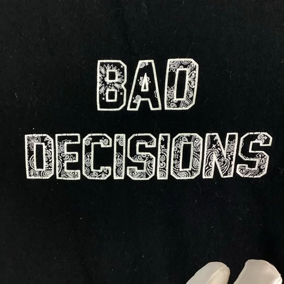 Vox Populi FTP Bad Decisions Black Tshirt, Sz S, Unisex - Picture 4 of 9